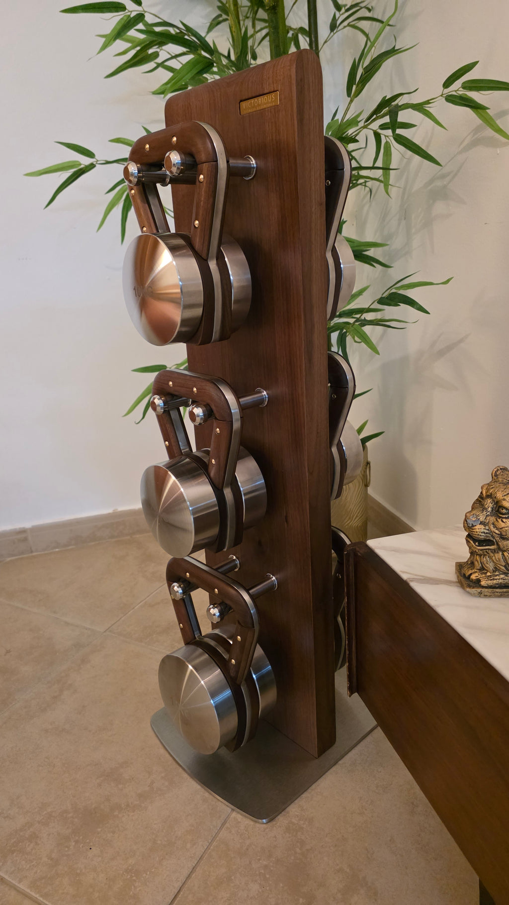 Type A Vertical Kettlebell Set — Walnut