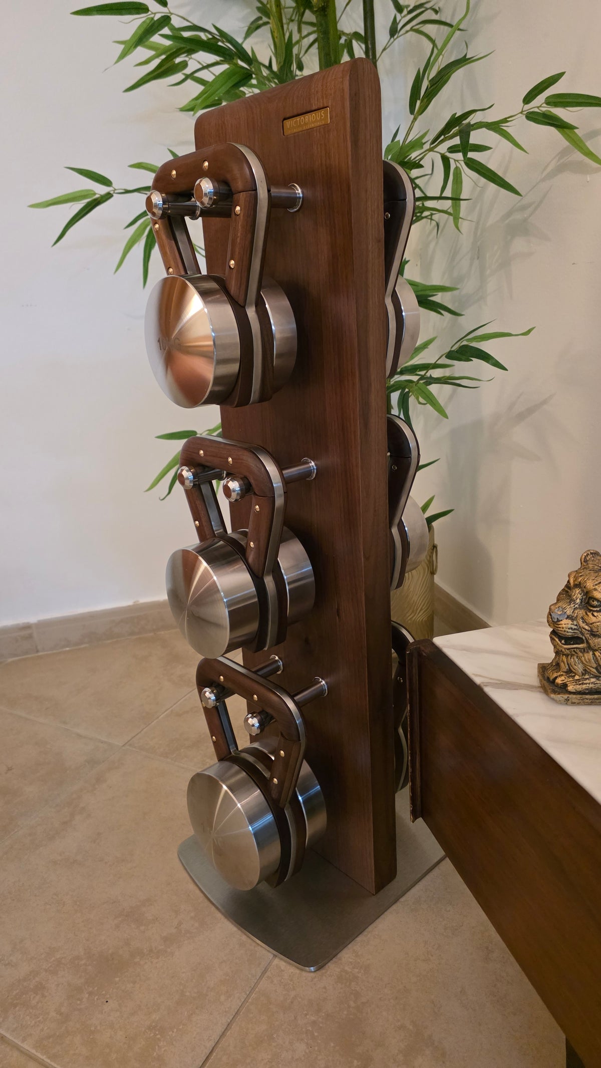 Type A Vertical Kettlebell Set — Walnut