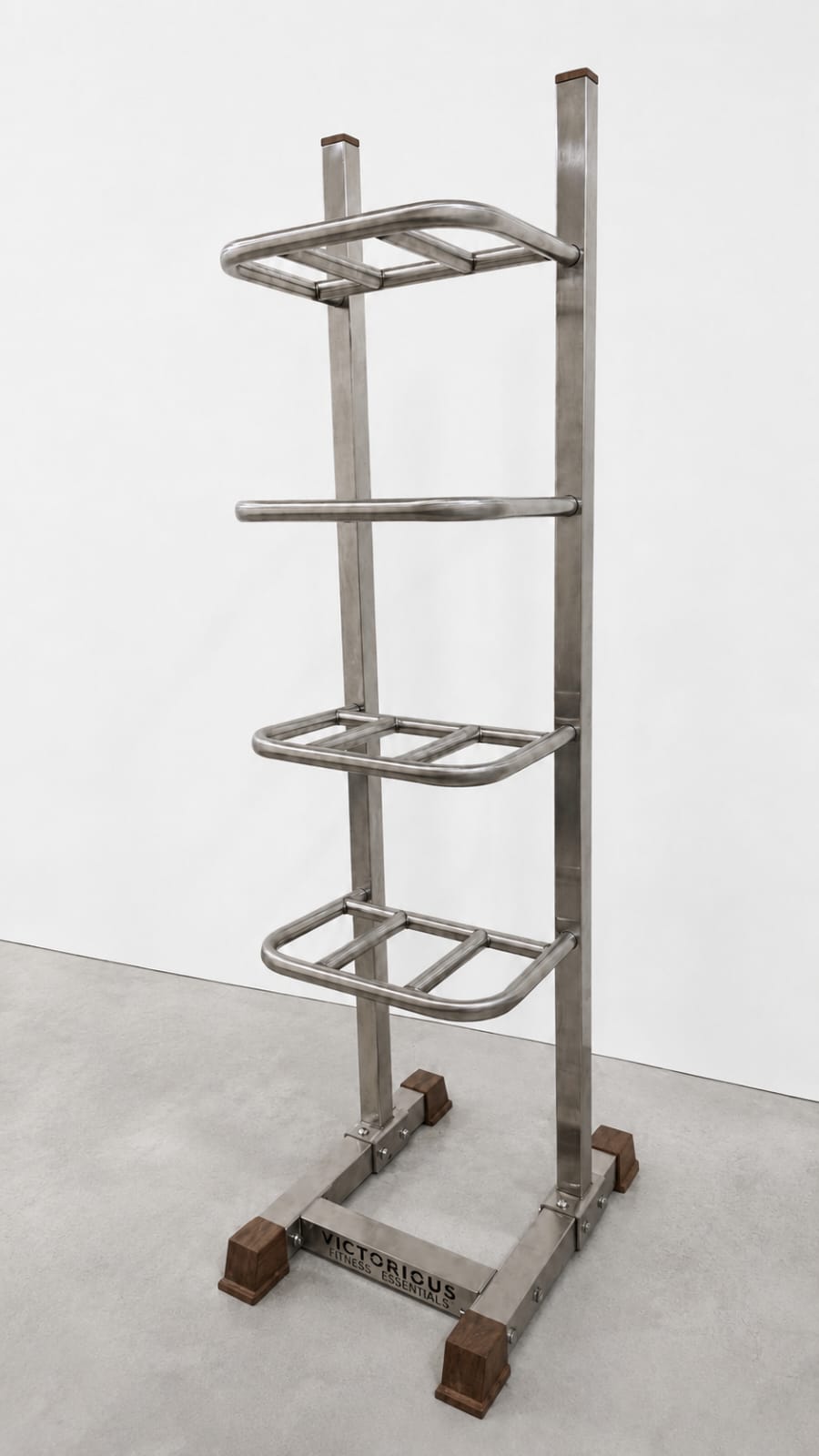 Vertical stainless steel 4 tier exercise ball rack 