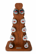 Type C Vertical Triangle Dumbbell Set — Red Oak