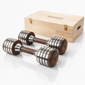 Wooden Adjustable Dumbbells Set