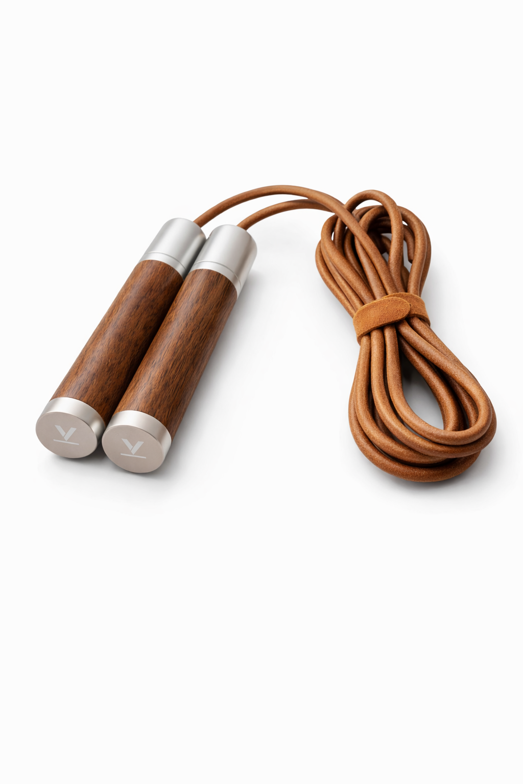 Wood and Leather Jumping Rope